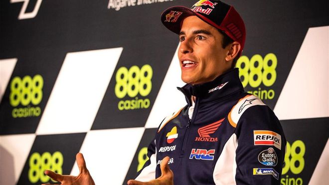 Marc Márquez durante la rueda de prensa en Portimao Marc Márquez durante la rueda de prensa en Portimao