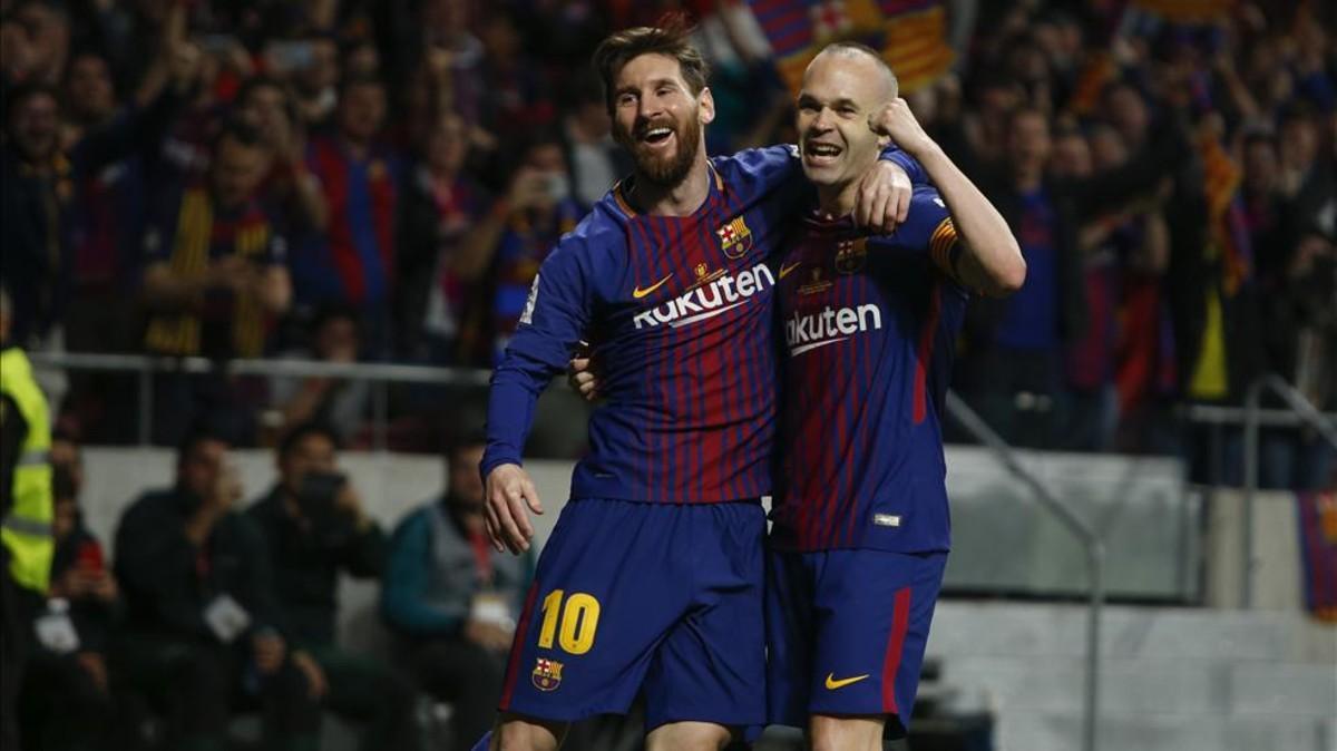 Iniesta y Messi realizaron una exhibición en la final de Copa