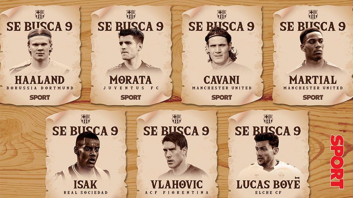 Los candidatos a 9 del Barça, a examen