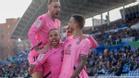 Los jugadores del Espanyol celebran el 0-1 en Getafe