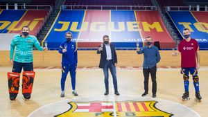 El Barça de hockey realizó el tradicional brindis El Barça de hockey realizó el tradicional brindis