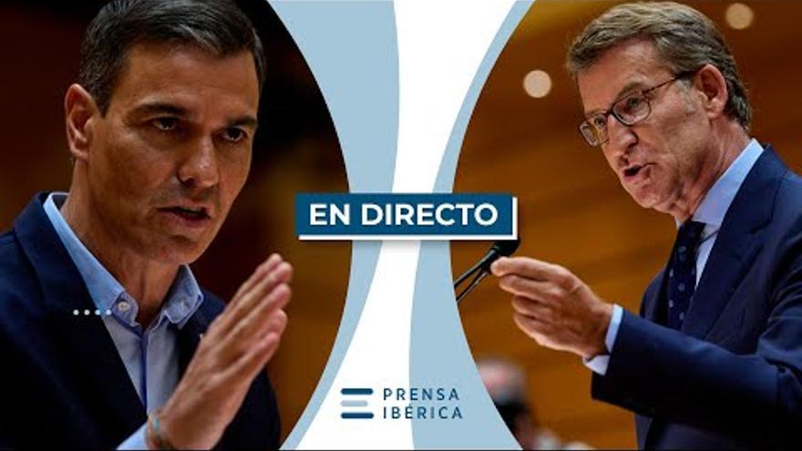 Sánchez y Feijóo viven una nueva cara a cara en el Senado marcado por la cercanía del 28M