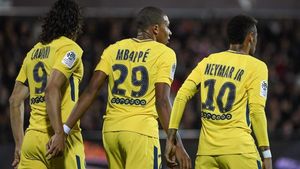 El tridente del PSG El tridente del PSG