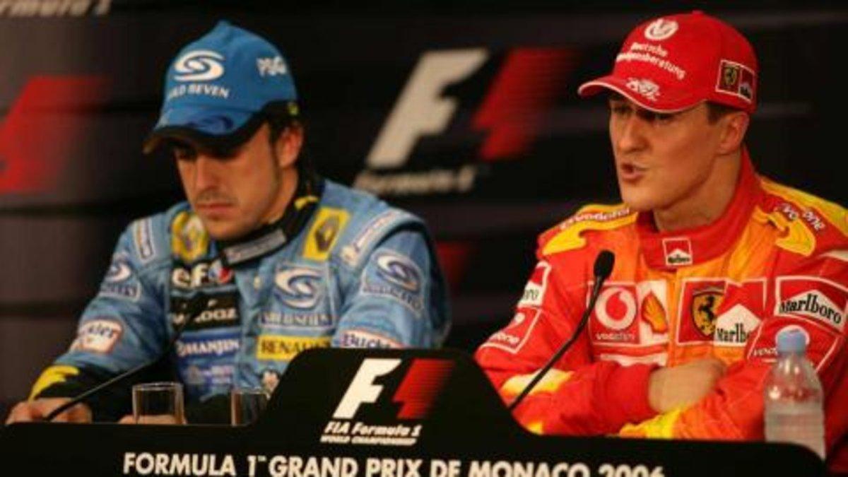 Alonso y Schumacher, en Mónaco 2006