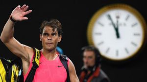 Rafael Nadal al finalizar su partido ante Thiem Rafael Nadal al finalizar su partido ante Thiem