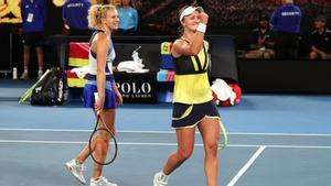 Krejcikova y Siniakova en la final del Open de Australia