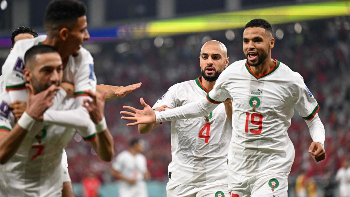 Marruecos celebra su primer gol ante Canadá