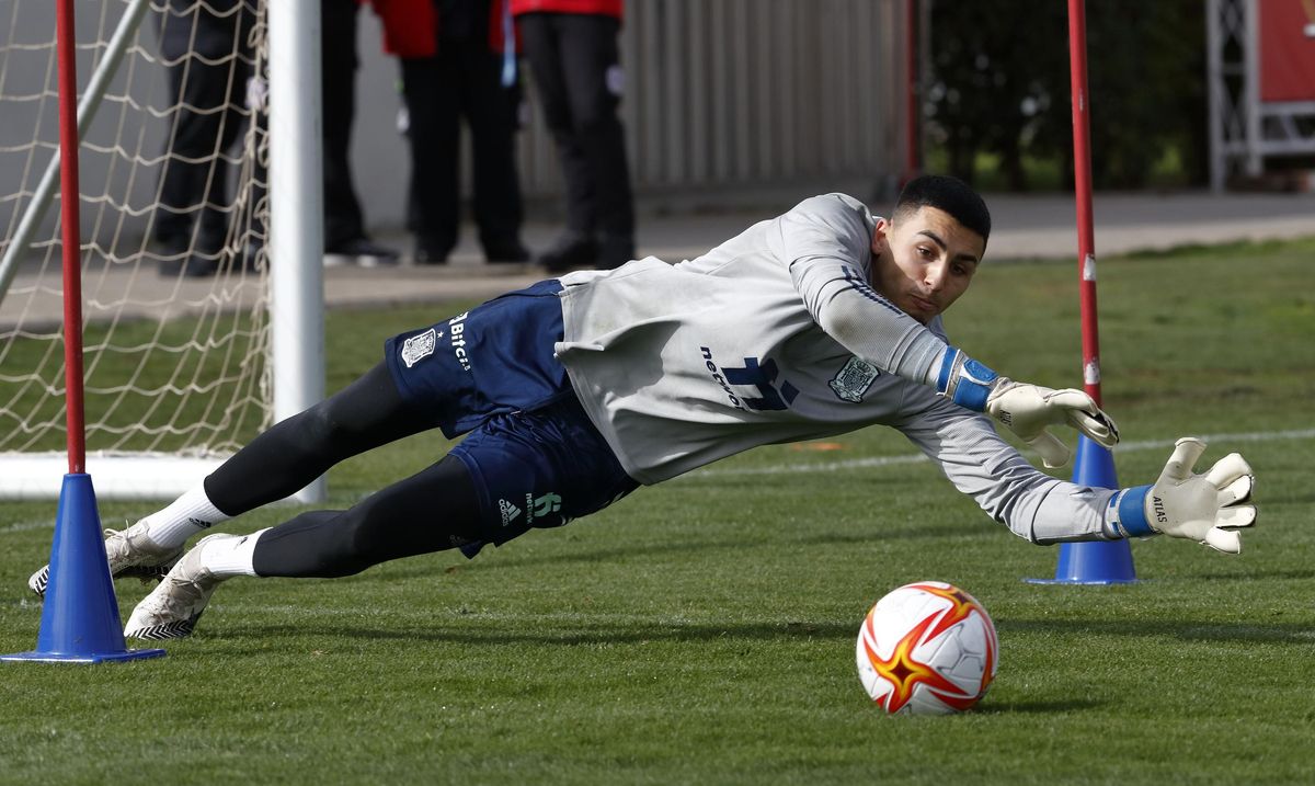 El portero del Mallorca ya ha entrenado con la Rojita El portero del Mallorca ya ha entrenado con la Rojita