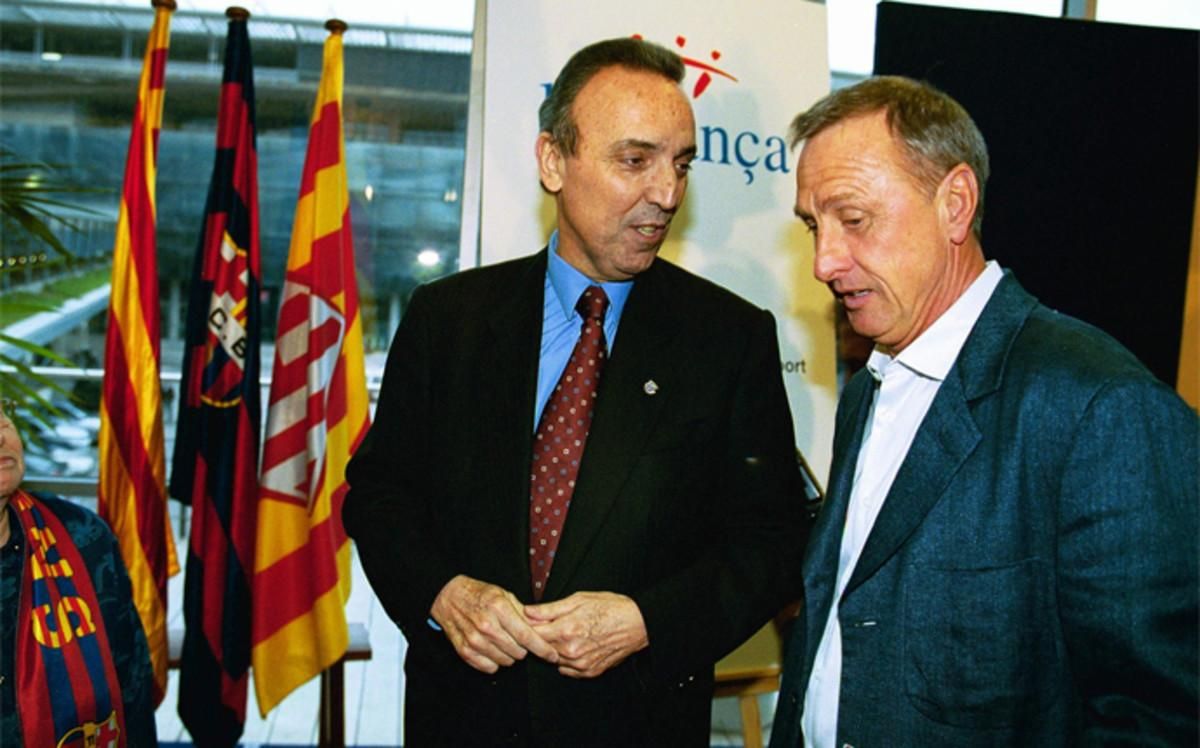 Gaspart y Cruyff protagonizaron una agria polémica el 18 de mayo de 1996 Gaspart y Cruyff protagonizaron una agria polémica el 18 de mayo de 1996