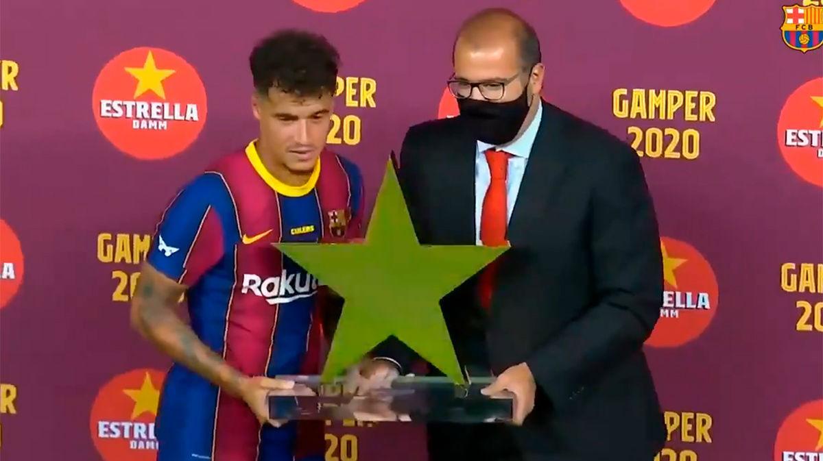 Coutinho, premio Estrella como mejor jugador del Gamper