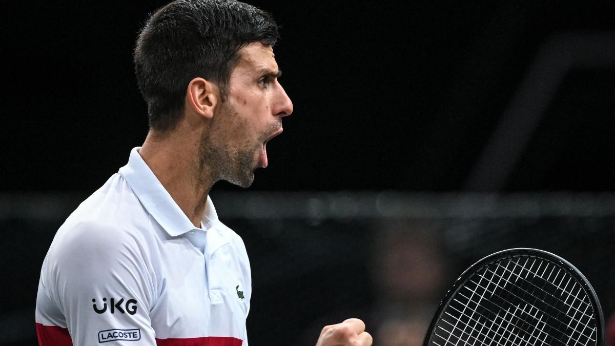 Djokovic celebra un punto en París