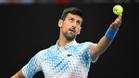 Novak Djokovic contra el ruso Andrey Rublev en el 2023 Open de Australia