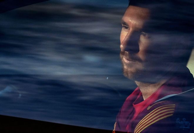 Messi, abatido Messi, abatido