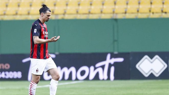 Zlatan Ibrahimovic, durante un partido con el Milan. Zlatan Ibrahimovic, durante un partido con el Milan.