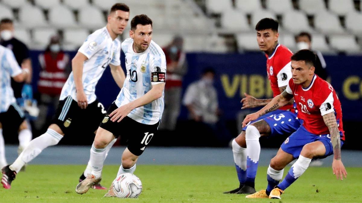 Leo Messi, protagonista, marcó el tanto de la Albiceleste