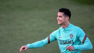 Cristiano en la concentración con Portugal | AFP