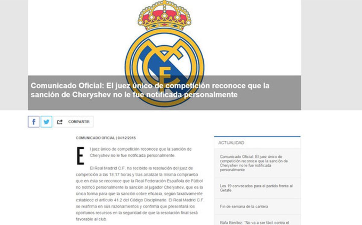 Comunicado Oficial: El Madrid Dice Que La RFEF No Notificó La Sanción