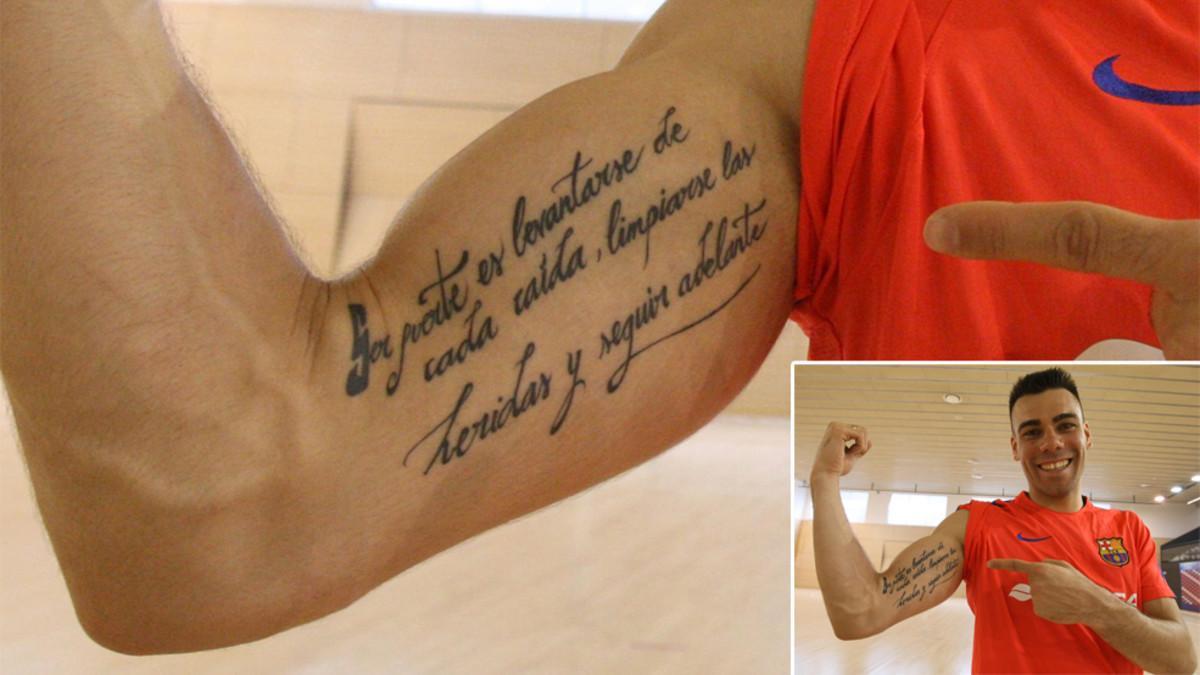 El tatuaje de Sergio Lozano refleja su filosofía ante la adversidad