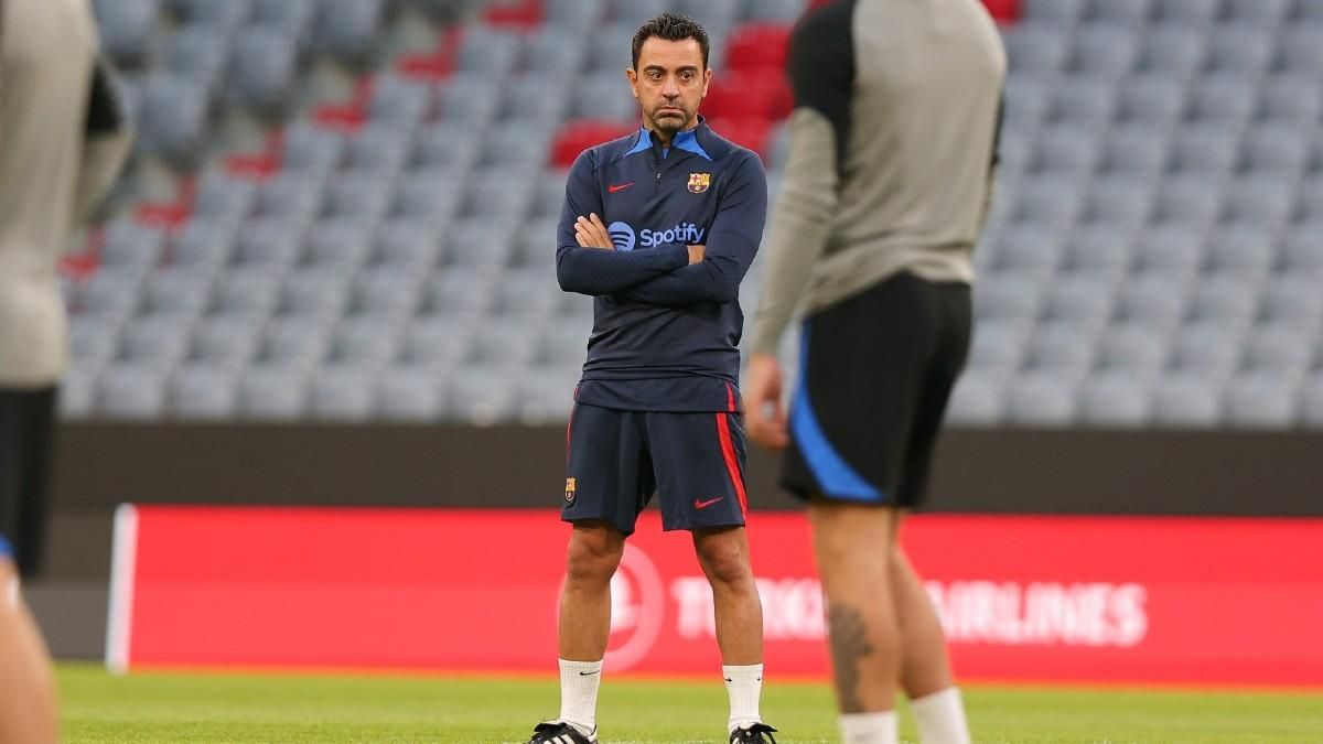 Xavi, en la última sesión Xavi, en la última sesión