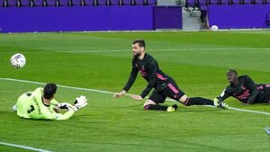 Courtois salva un gol ante el Valladolid Courtois salva un gol ante el Valladolid