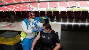El Wanda Metropolitano, centro de vacunación contra el coronavirus El Wanda Metropolitano, centro de vacunación contra el coronavirus