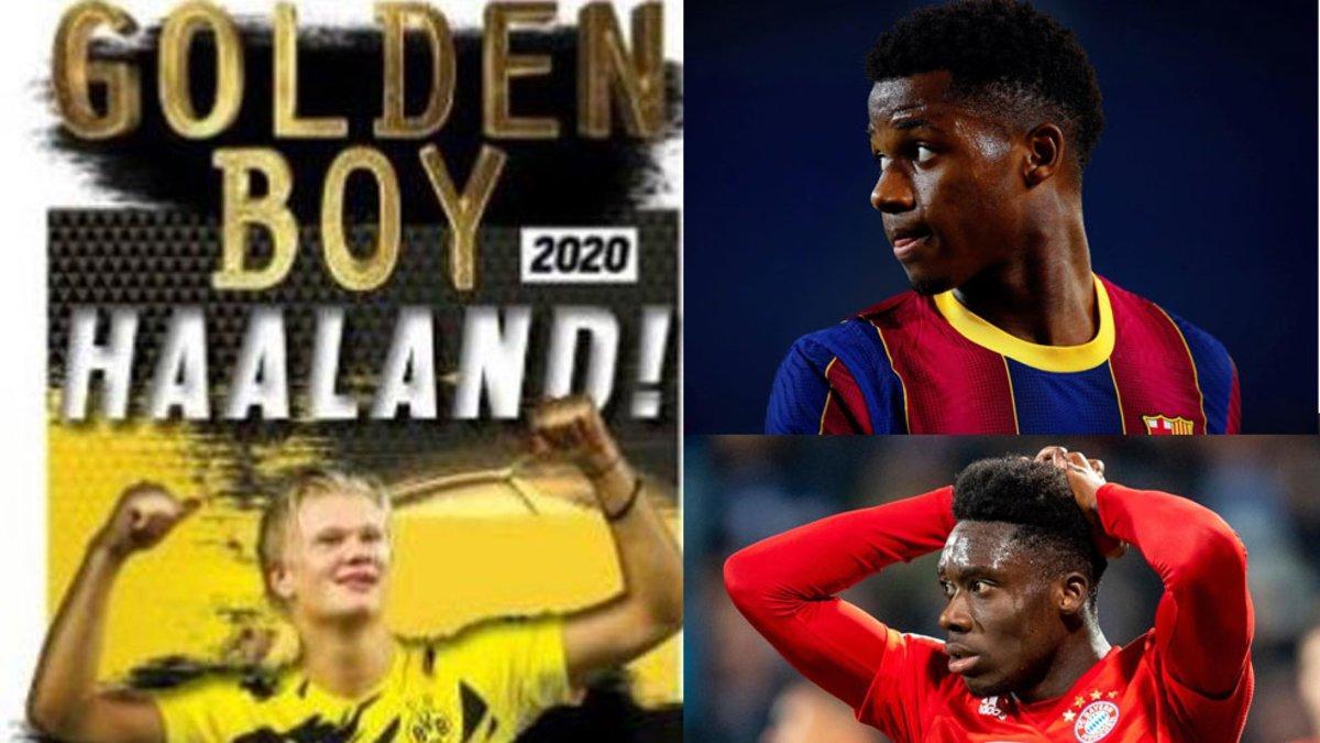 Dortmund S Haaland Pips Barcelona Forward Ansu To The Golden Boy