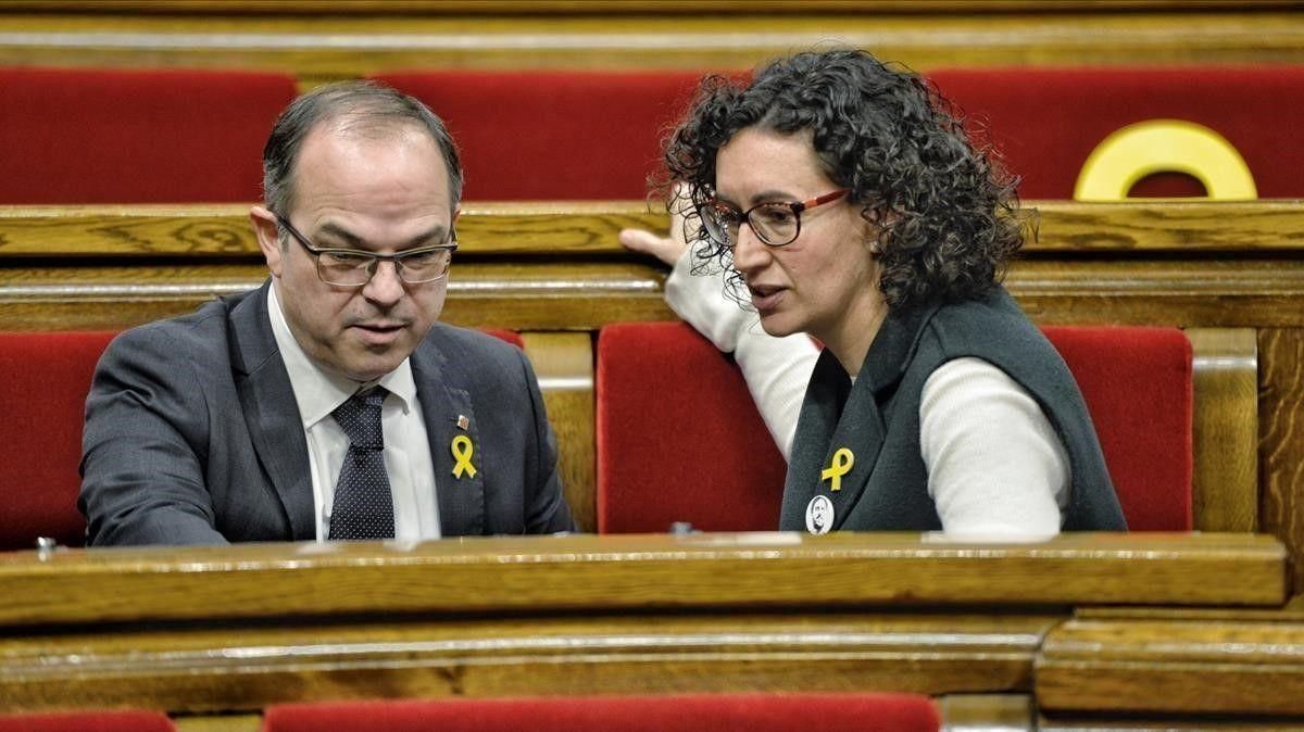 Jordi Turull y Marta Rovira. Jordi Turull y Marta Rovira.