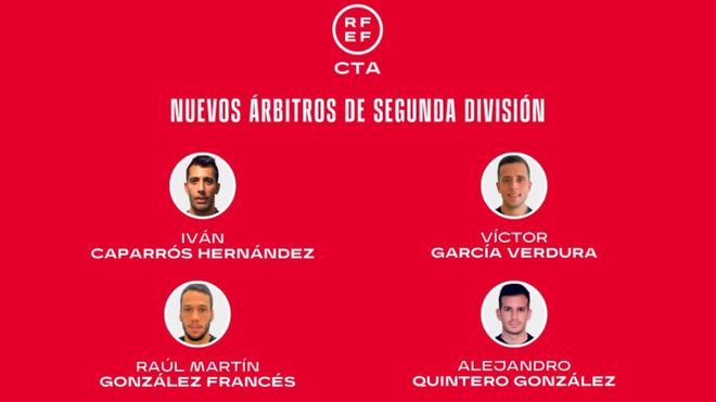 Los nuevos árbitros de Segunda división Los nuevos árbitros de Segunda división