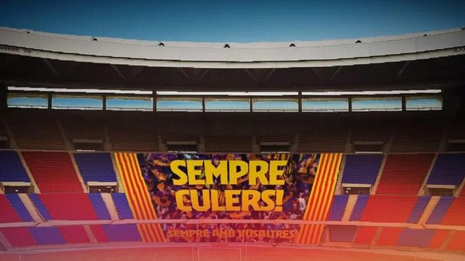La pancarta que lucirá en el Estadio de La Cartuja La pancarta que lucirá en el Estadio de La Cartuja