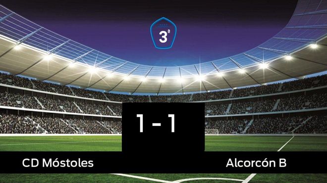 Reparto de puntos entre el Móstoles y el Alcorcón B, el marcador final fue 1-1 Reparto de puntos entre el Móstoles y el Alcorcón B, el marcador final fue 1-1