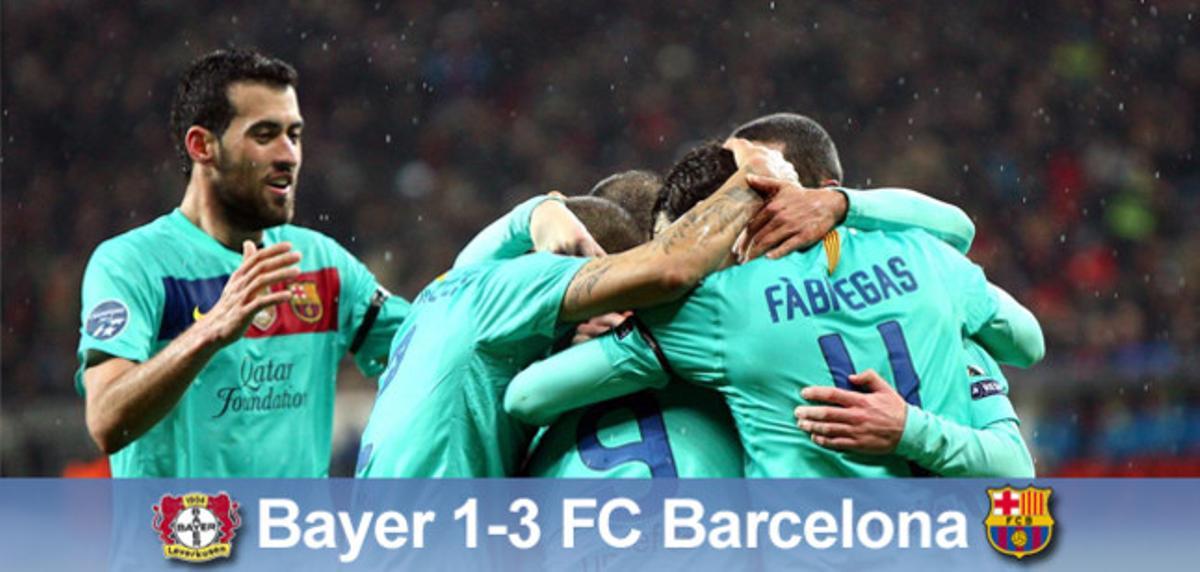 El Barça logró una victoria merecida ante el Bayer Leverkusen