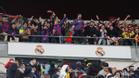 Los aficionados del Barça vivieron una noche mágica en el Santiago Bernabéu