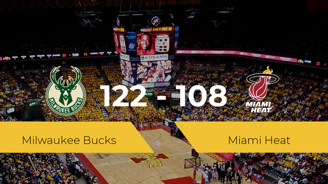 Milwaukee Bucks se queda con la victoria frente a Miami Heat por 122-108 Milwaukee Bucks se queda con la victoria frente a Miami Heat por 122-108