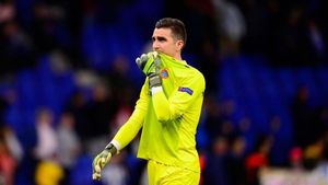 Andrés Prieto durante un partido de Europa League Andrés Prieto durante un partido de Europa League