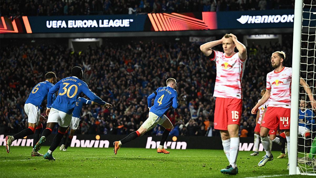 El Glasgow Rangers remonta al Leipzig y se verá en la final con el Eintracht que venció de nuevo al West Ham El Glasgow Rangers remonta al Leipzig y se verá en la final con el Eintracht que venció de nuevo al West Ham