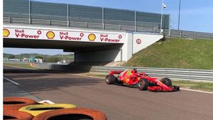 Sainz , durante su nuevo test en Fiorano con el Ferrari de 2018 Sainz , durante su nuevo test en Fiorano con el Ferrari de 2018