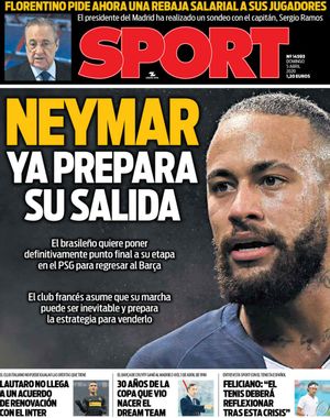 Esta es la portada de SPORT del 5 de abril de 2020 Esta es la portada de SPORT del 5 de abril de 2020