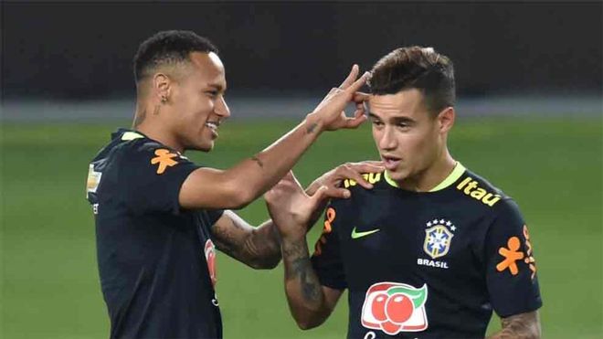 Neymar y Coutinho solo compartirán vestuario en la Seleçao Neymar y Coutinho solo compartirán vestuario en la Seleçao