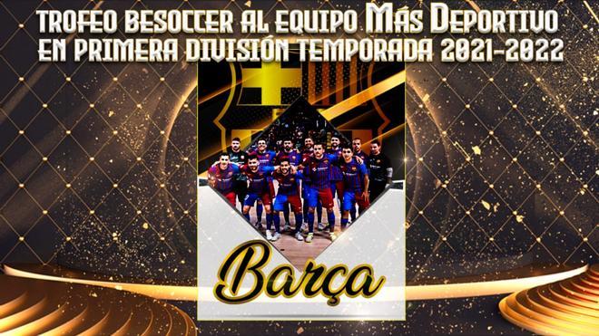 El Barça de fútbol sala, premio al equipo más deportivo