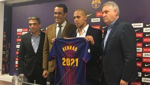 Albert Soler, Josep Ramon Vidal-Abarca, Ferrao y Txus Lahoz, durante la rueda de prensa Albert Soler, Josep Ramon Vidal-Abarca, Ferrao y Txus Lahoz, durante la rueda de prensa