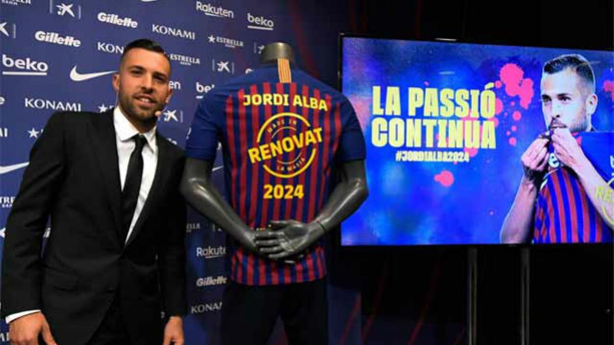 Jordi Alba firmó su renovación hasta el 2024