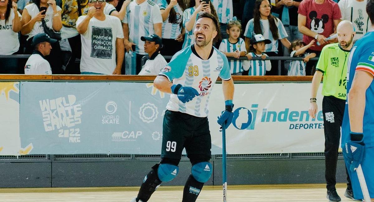 Encuentro entre Argentina e Italia del Campeonato del Mundo de hockey
