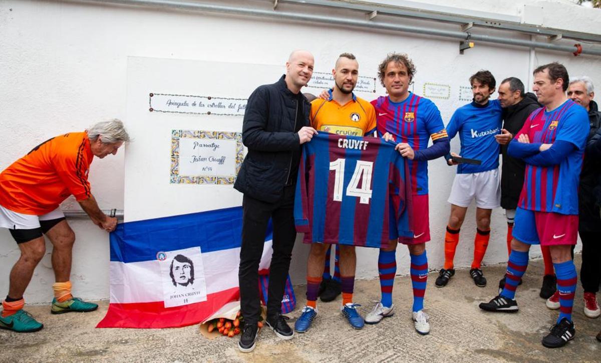 Jordi Cruyff ha participado en el homenaje a su padre Johan en Sitges