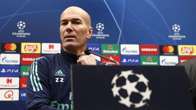 Zinedine Zidane, durante su rueda de prensa Zinedine Zidane, durante su rueda de prensa