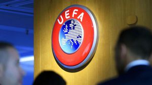 Logo de la UEFA en la pared de su sede en Nyon Logo de la UEFA en la pared de su sede en Nyon