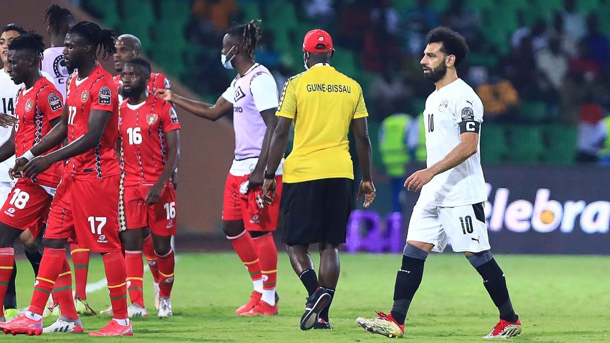 Salah, durante el partido contra Guinea-Bisáu