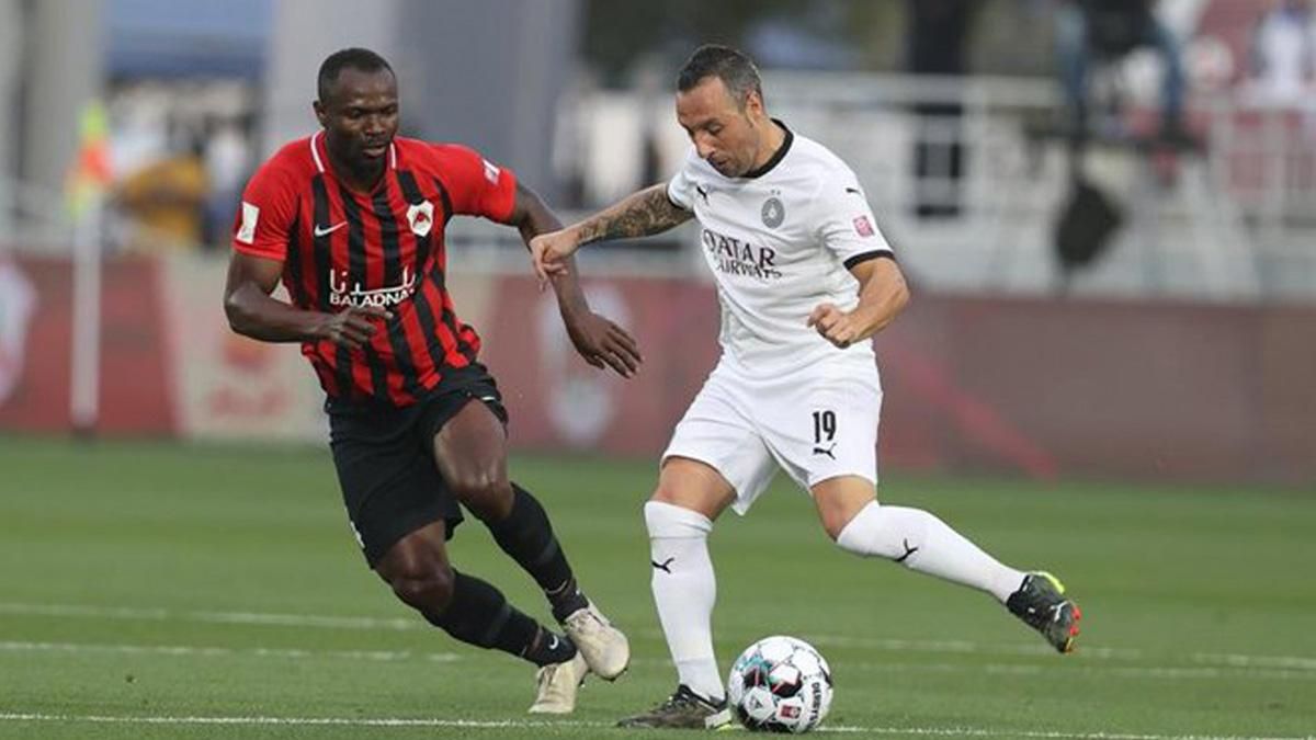 Santi Cazorla con el Al-Sadd de Catar Santi Cazorla con el Al-Sadd de Catar