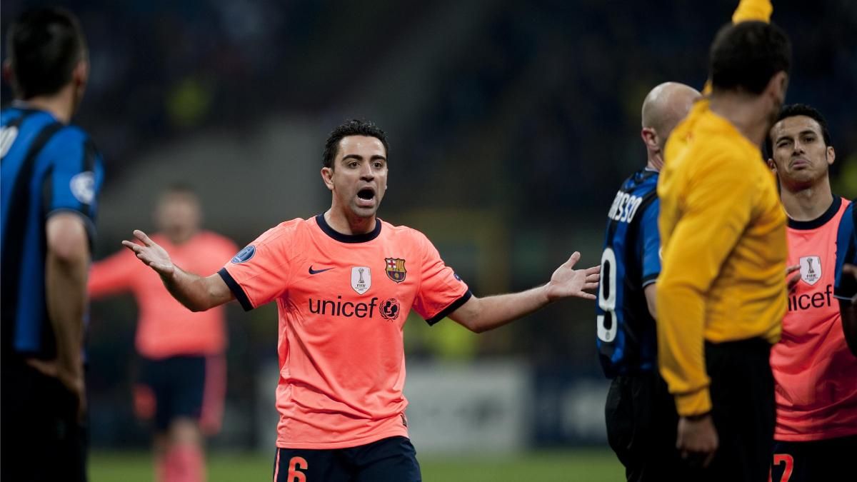 Xavi Hernández tiene muy mal recuerdo de su última visita al campo del Inter, siendo jugador del Barça Xavi Hernández tiene muy mal recuerdo de su última visita al campo del Inter, siendo jugador del Barça