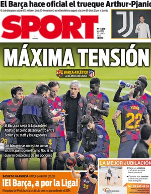 Esta es la portada de SPORT Esta es la portada de SPORT