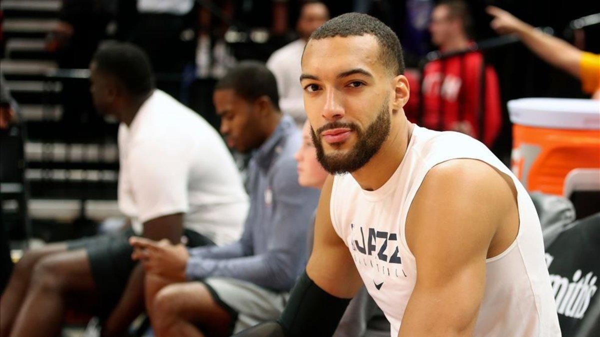 Gobert, antes de un partido con los Utah Jazz Gobert, antes de un partido con los Utah Jazz